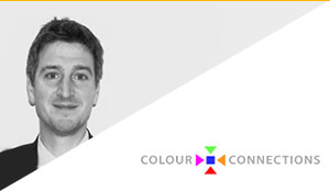 Portrait de Phil Patterson et Colours Connections Logo